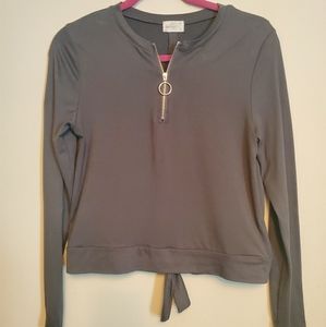 glitz crop long sleeve